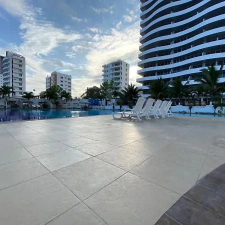 Departamento Frente Al Mar, Fontaine Bleau Apartment Tonsupa Exterior photo